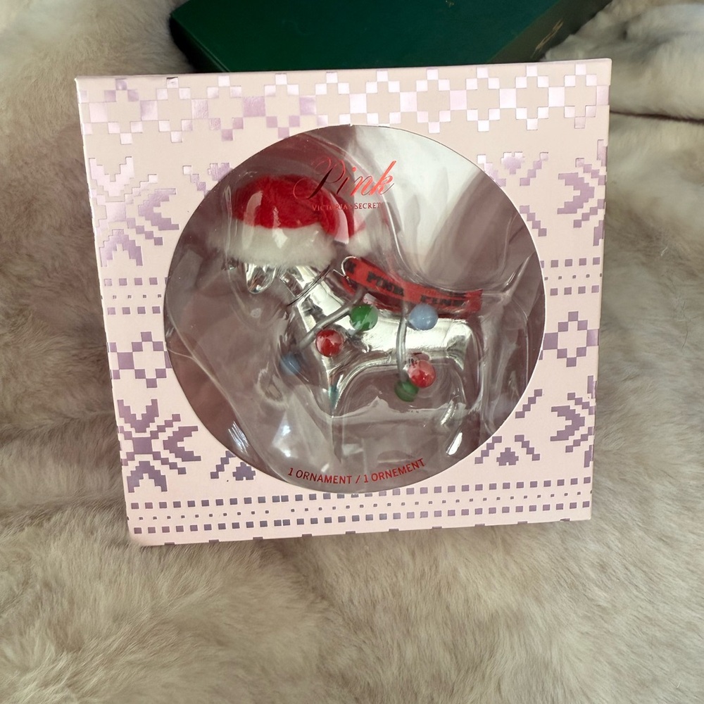 PINK Victoria's Secret Festive Silver Reindeer Ornament - Picture 3 of 3
